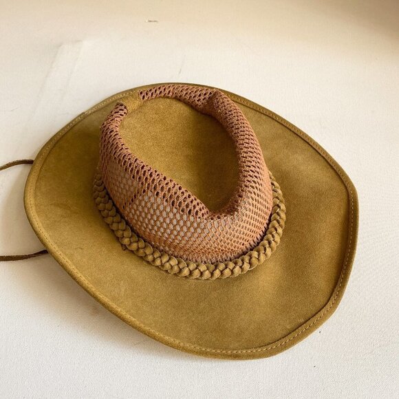 Vintage Cape Union Mart Suede Distressed Fishing Outdoor Men's Hat XL - Picture 1 of 8